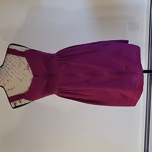 Purple zippered cotton mini dress. BeBop Size S Sundress
